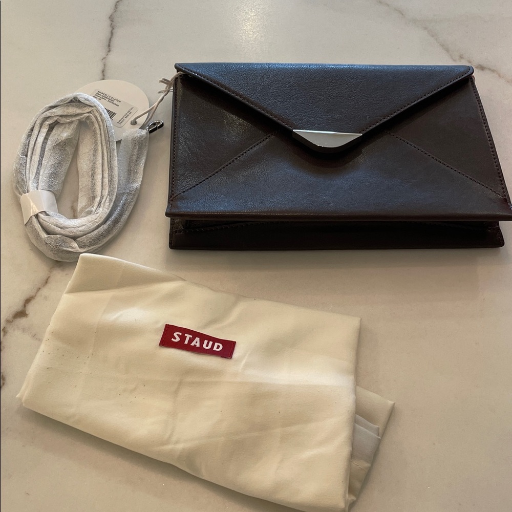 NEW WITH TAGS STAUD Dark Brown Crossbody Bag - Picture 6 of 6